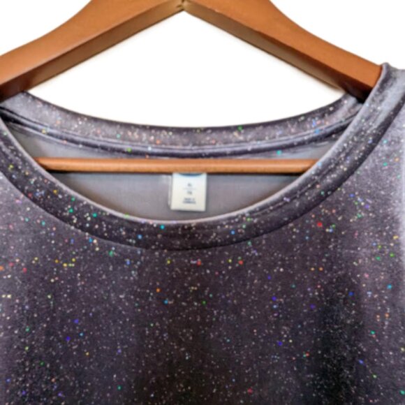 NWT Old Navy Shimmer Holiday Ruffle Sleeve Velour Top Size XL - Picture 5 of 6